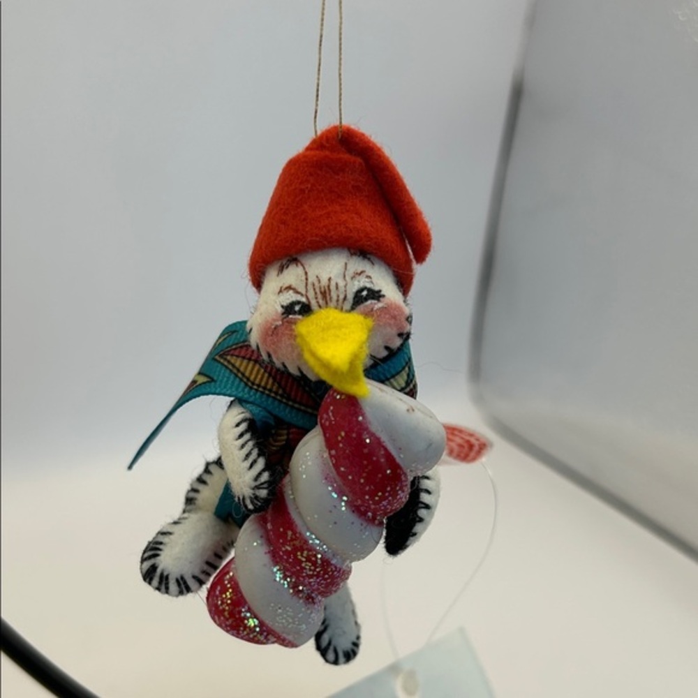 Annalee Holiday Penguin Ornament with peppermint twist